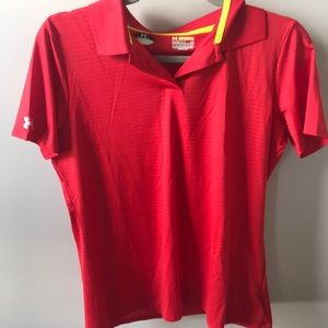 Red Under Armour Polo